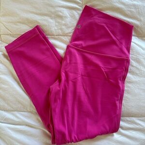 HOT PINK lululemon Align High Rose Crop 23”
